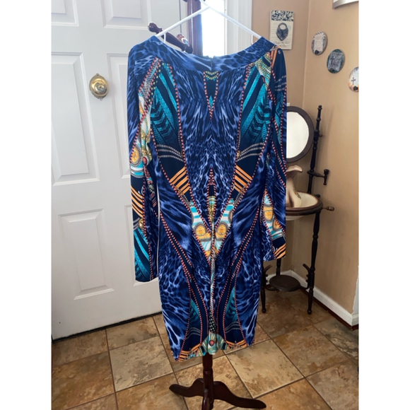 Women's Cache Dress, Blue Multi, Size 10 - Picture 6 of 6